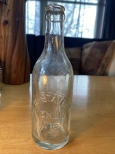 Antique H. Stater Bottle. Berlin, Wis. Embossed Slug Plate Crown Top. Rare