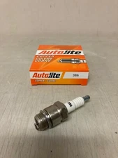 FOUR(4) Autolite 386 Spark Plug BOX 18mm Thd 7/8 Hex 1/2 Reach Resistor