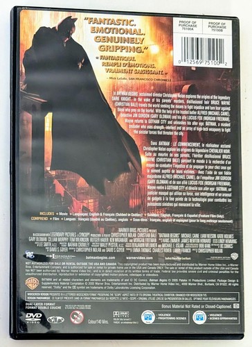 Batman Begins DVD (2005) - Region 1 - FR/EN - VG (Tested) - Bild 3 von 4