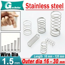 1.5mm Wire 304 Compression Spring Small 16mm-30 mm Diameter Pressure Compressed