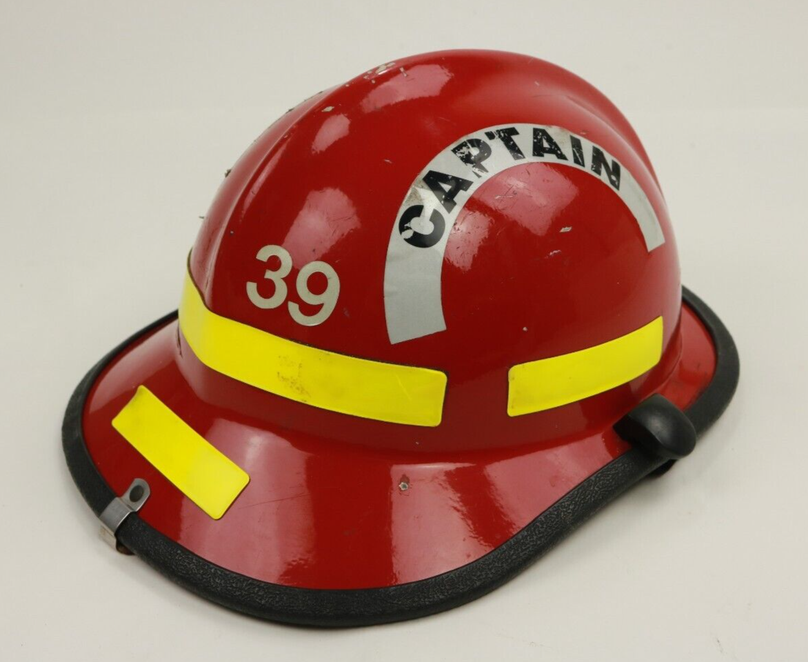 Vintage 1987 Edition Firefighter Helmet Safeco Captain NFPA 1972 Placid Lakes Vintage 1987 Edition Firefighter Helmet Safeco Captain NFPA 1972 Placid Lakes