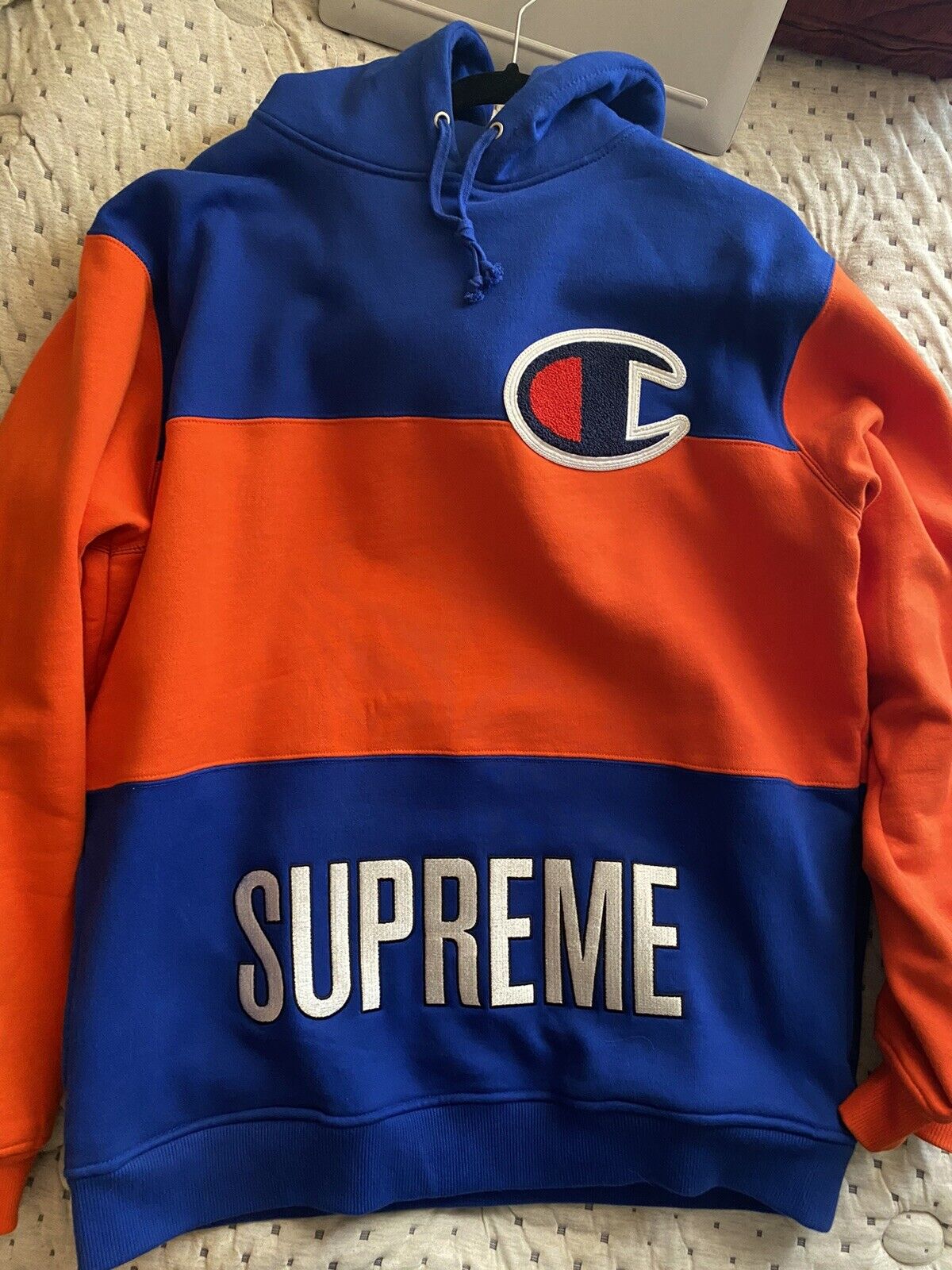 Supreme x Champion SS14 Blue/Orange Hoodie