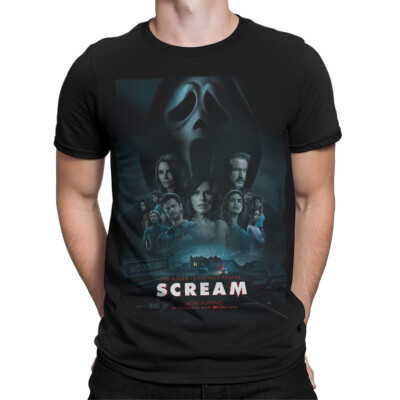 Scream Movie Ghostface Horror Woodsboro Herren Damen Grafik T-Shirt