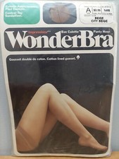 Vintage Pantyhose Wonderbra Impressions Color City Beige Size A BDR3
