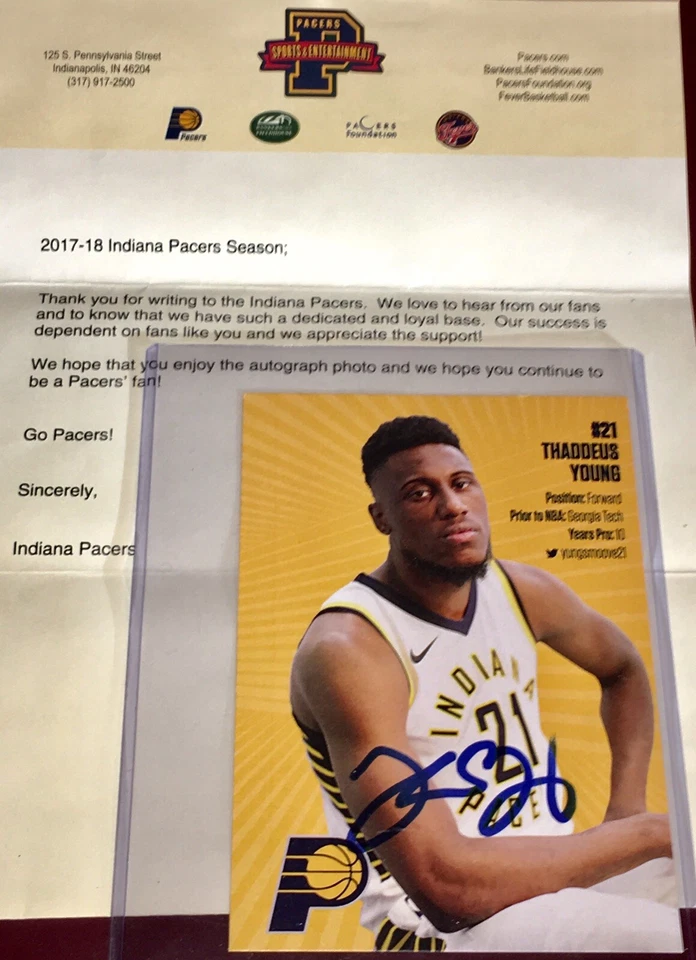 Баскетбольная фотография Таддеуса Янга No30 San Antonio Spurs NBA с автографом и сертификатом подлинности - Изображение 4 из 4