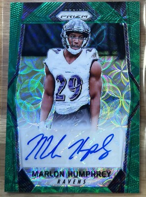 2017 Panini Prizm Marlon Humphrey Rookie Auto Green Scope /99 No.RA-MHP