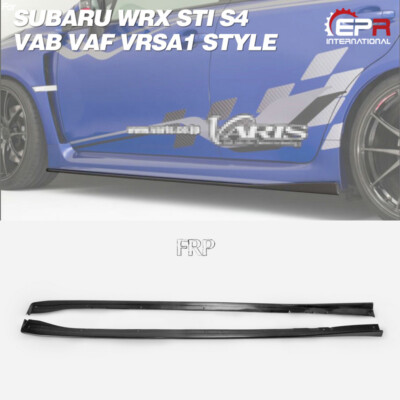 VRAS-Style FRP Side Skirt Extension For 14-18 Subaru Impreza WRX STI S4 VAB VAF