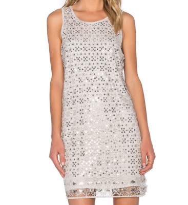 $238 NWT ELLA MOSS SzXS LILOU EMBELLISHED METALLIC