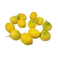 Realistic Artificial Fruit Lemons Pears Lot Of 12 Stage Props Decor Plastic Foam