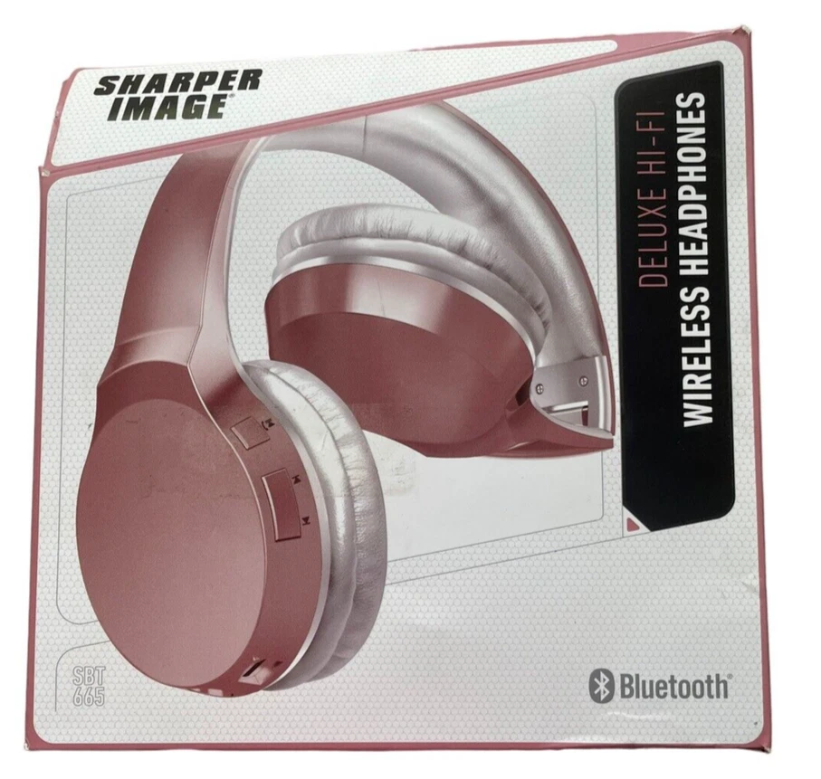 Deluxe Hi-Fi Wireless Headphones - Sharper Image SBT665 - Pink - Image 2 of 4