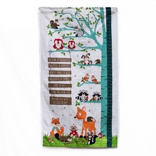 Hand-Quilted Baby Growth Chart Textile Wall Hanging Cute Whimsical Nursery Decor