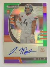 2020 Panini Prizm Draft Picks Jordan Mack Purple/Green 130/199 Auto RC #180!