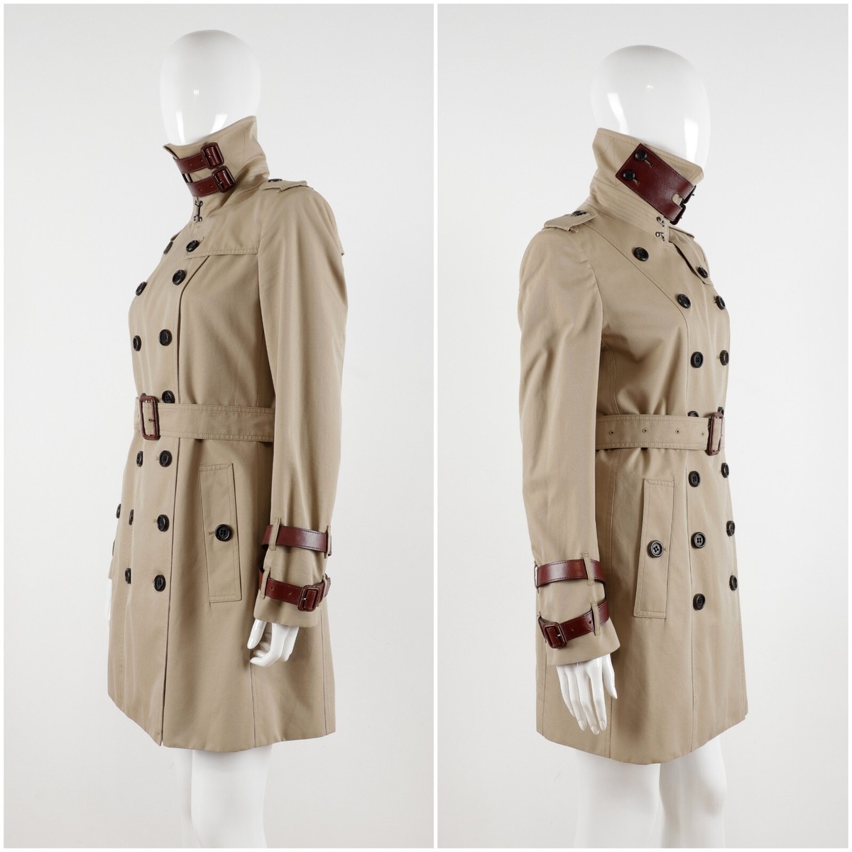 Burberry London Trench Coat UK10 US8 IT42 Cotton Beige
