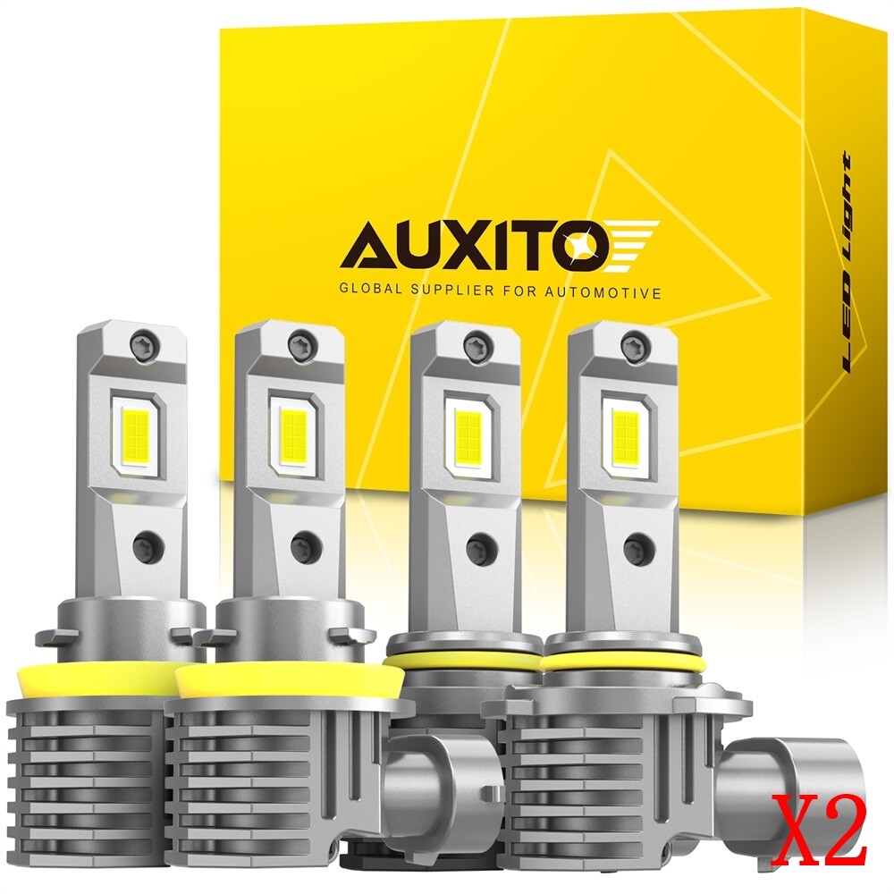 9005 H11 LED Headlight Bulb 6500K White 40000LM High Low Beam 2-Pack