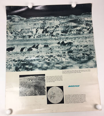 Boeing poster - Copernicus Crater from Lunar Orbiter II 1966