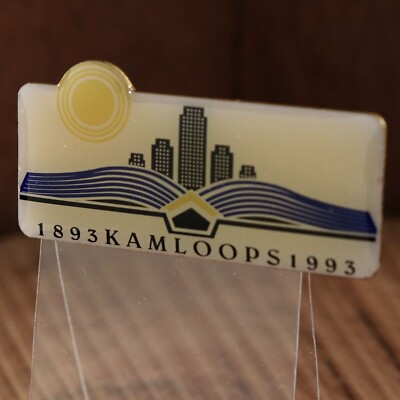 Kamloops, British Columbia City Centennial VTG Lapel Pin 1893-1993 100 Years New