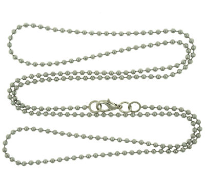 30 Inch Stainless Steel 2.4mm Ball Chain with Lobster Claw Jewelry ...