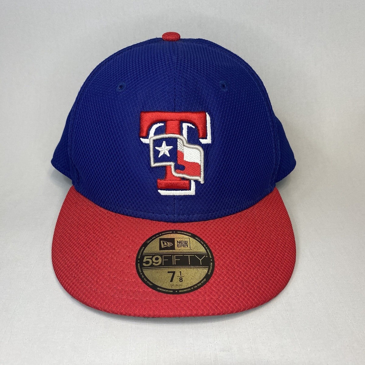 TEXAS RANGERS Hat New Era 59Fifty Size 7 1/8 Cap Lone Star Flag