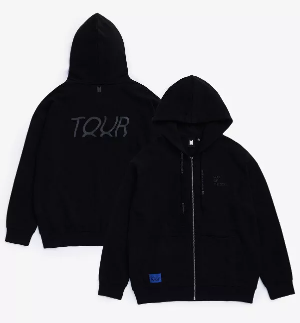 BTS MAP OF THE SOUL TOUR ZIP-UP HOODY MOT TOUR EDITION HOODIE OFFICIAL MD