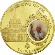 Vatican, Médaille, Le Pape Benoit XVI, 2011, FDC, Copper Gilt