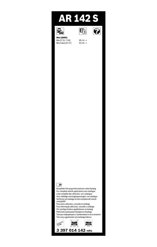 3 397 118 321 Bosch Wiper Blade for Nissan, Renault, Toyota