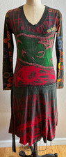 Desigual Women's sz Medium Dress Geometric Art to Wear Boho GUC