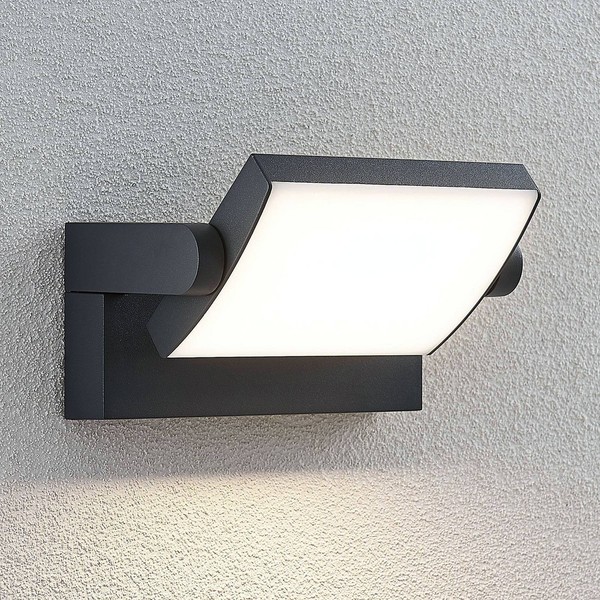 Lindby Led Wandleuchte Aussen 340° Schwenkbar, Wandlampe Aussen, AußEnleuchte Ip-image