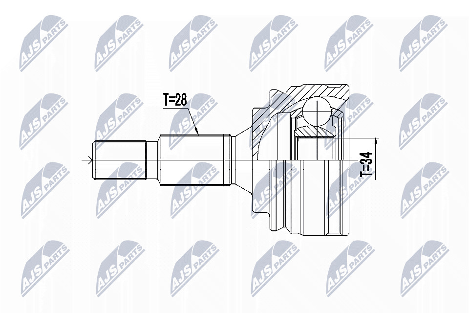 Wheel Side NTY NPZ-PE-031 Joint Kit, drive shaft for CITROËN,OPEL,PEUGEOT,VAUXHA - Image 10