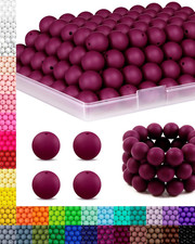 150PCS Silicone Beads 15Mm for Keychain Making, Bulk Rubber Beads for DIY Craft