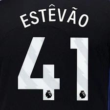 2025 2026 OFFICIAL CHELSEA ESTEVAO 41 WHITE 3RD PLAYER SIZE NAMESET