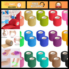 30 Pack Self-Adhesive Bandage Wrap Rolls - 2" x 5 Yards, Breathable  Elastic fo