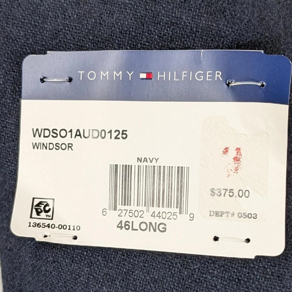 Abrigo Blazer Deportivo Tommy Hilfiger Para Hombre Ajuste Moderno Mezcla Lana Azul Marino 46 L Foto 3 de 4
