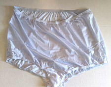 Vanity Fair Perfectly Yours Lace Nouveau Full-Cut Pale Blue Brief Plus Sz 10/3XL