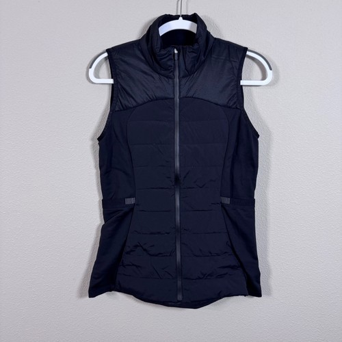 Lululemon Down For It All Classic Black Running Vest 700-Fill Goose Down Size 8
