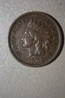 1908-S Indian Head Cent Penny, Key Date, VF Condition 2
