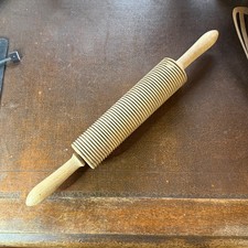 Antique Wooden Pasta Cutter Rolling Pin Old Kitchen Equipment