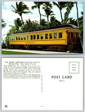 Henry Flagler's Rambler Private Rail Car Postcard Palm Beach FL Train Museum