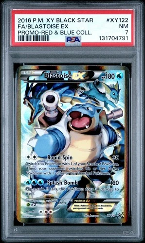 2016 POKEMON XY BLACK STAR PROMO BLASTOISE EX #XY122 HOLO PSA 7 NM #131704791