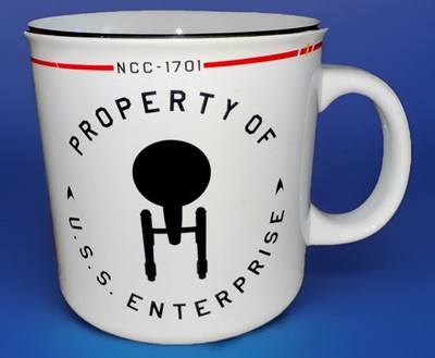 Property Of The U.S.S Enterprise 2 Side Ceramic Camp 20 oz. Jumbo Mug Star Trek