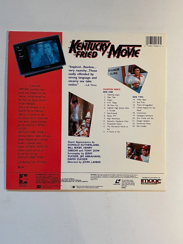 Kentucky Fried Movie (1977) Laserdisc Great condition - Image 2 of 4
