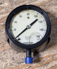 Ashcroft Duragauge Pressure Gauge 0-160 PSI Glycerine Filled Industrial