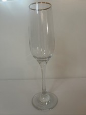 Gibson Champagne Gold Rimmed Flutes 2 Piece 7 Oz Glass Set Anniversary Wedding