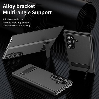 Business Leather Hinge Protective Slim Stand Cover For Samsung Z Fold 7 6 5 4 3