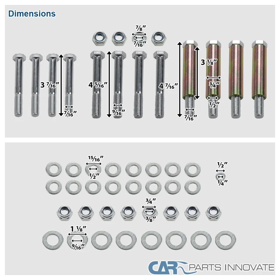 Fits 79-04 Ford Mustang Rear Lower Control Arm Mounting Hardware Screw Bolts Foto 3 de 4