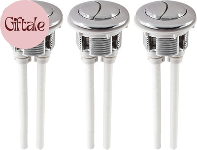 3Pcs Diameter Toilet Tank Button, Dual Push Flushing Toilet Button with Thread P