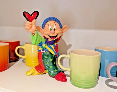 Disney Britto Dopey Figurine Snow White Colourful Pop Art Dwarf Ornament