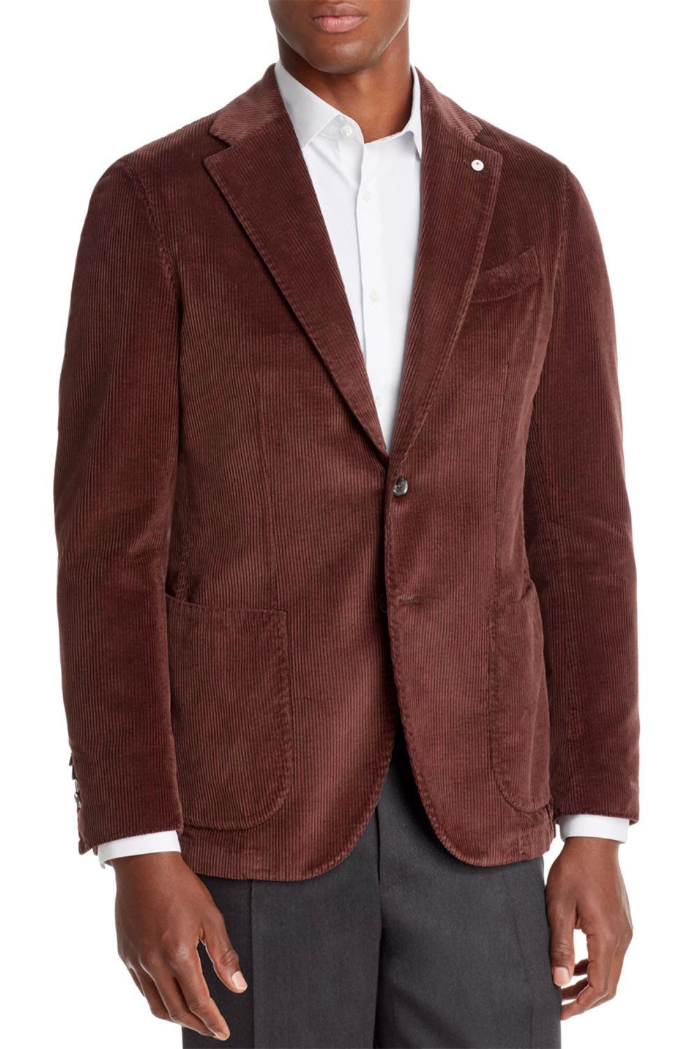 L.B.M. 1911 Мужское спортивное пальто из хлопчатобумажного вельвета 42 размера, обычный коричневый блейзер - 695 новозеландских долларов