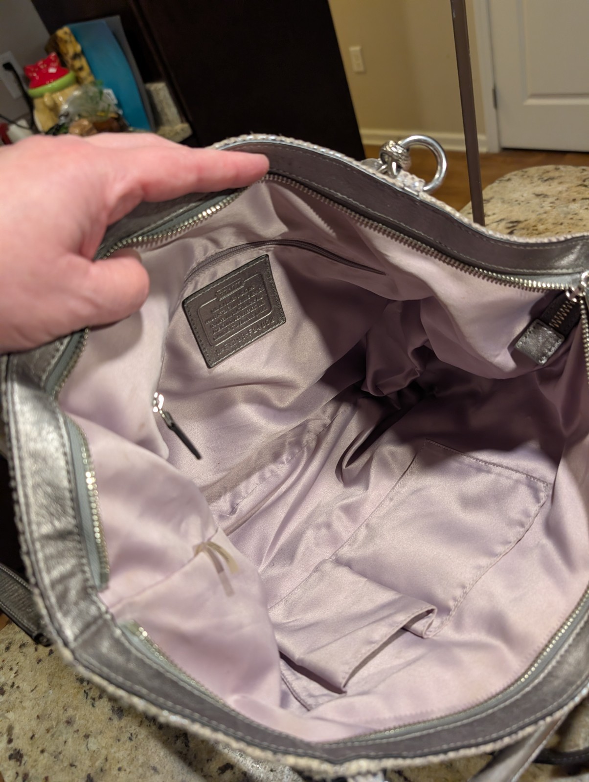 Coach Campbell Python embossed Satchel Shoulder B… - image 6