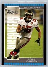 Paris Warren 210 2005 Bowman RC Rookie Tampa Bay Buccaneers Card. rookie card picture