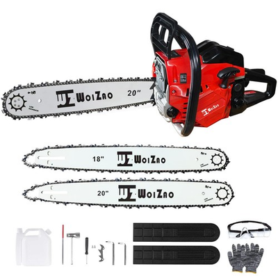 #ad #ad Gas Chainsaw 58CC with Quick Switch Dual Bars 18 20 Inch Gas Powered Chain ... $147.96